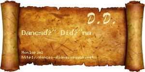 Dancsó Diána névjegykártya